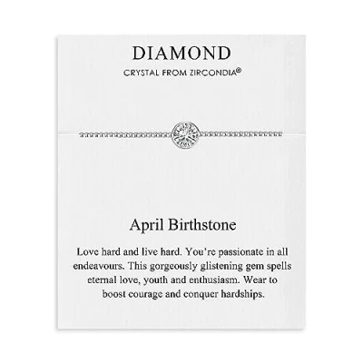 Image of Philip Jones April (Diamond) Birthstone Bracelet Created with Zircondia® Crystals
