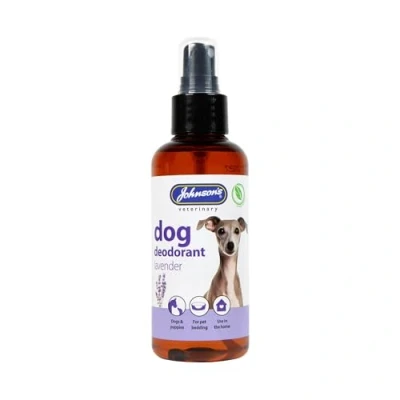 Image of Johnson&#039;s Dog Deodorant Spray Lavendar Scent Odour Control and Calming 150ml