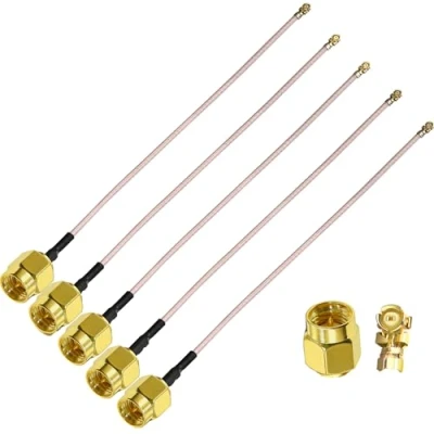 Image of TUOLNK SMA to IPX Cable Male IPEX Coax RG178 U.FL Plug WiFi Antenna Extension 5pcs 6inch(15cm) for Network Cards PCI Module