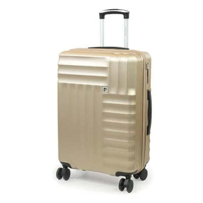 Image of Pierre Cardin Medium Suitcase 26 Inch Hard Sided Travel Lightweight Luggage TSA Locks 4 Dual Spinner Wheels Hold Check in Case CL898 (Champagne, Medium)