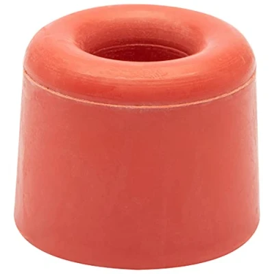 Image of Wagner Doorstop Volcano Small Ø 30 x 24 mm, red Retro Style Buffer Made of Solid Rubber, to be Screwed on Floors or Walls 15205121