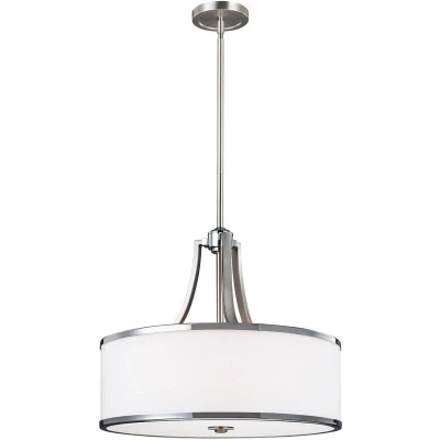 Image of Prospect Park 4 Light Round Ceiling Pendant Satin Nickel, Chrome, E27