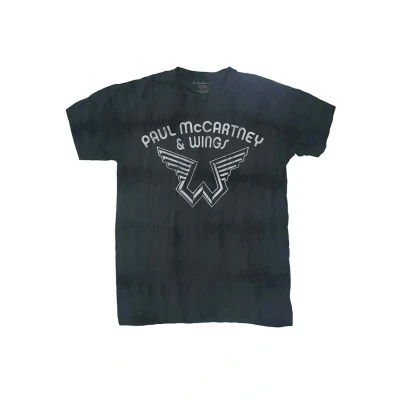 Image of Paul McCartney T Shirt Logo Official Dip Dye Blue Unisex L