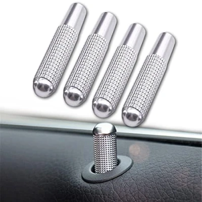 Image of BAQI 4 Pieces Car Door Bolt Lock Pin, On Replace Knobs Pins, Modified Accessories for Mercedes Benz C Class W205 GLC X253 E W213 GLE w166 C292