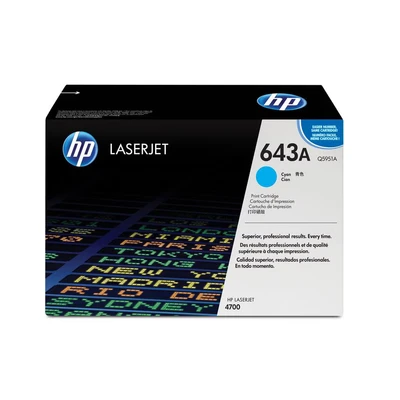 Image of HP 643A Cyan Original LaserJet Toner Cartridge (Q5951A)