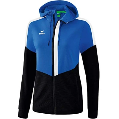 Image of Erima Squad Training Jacket with Hood New Royal/Black/White, 36