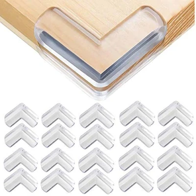 Image of Safety Corner Protectors Guards, 20Pcs Baby Proofing Clear Furniture Table Protection, Kids Soft for Child Against Sharp Corners