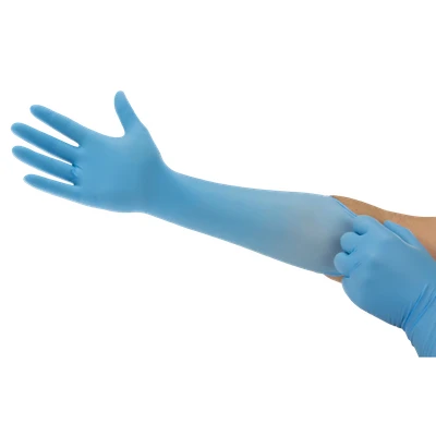 Image of Ansell TouchNTuff 93 163 Disposable Nitrile Gloves, Extra Long Cuff, Size 8.5 9