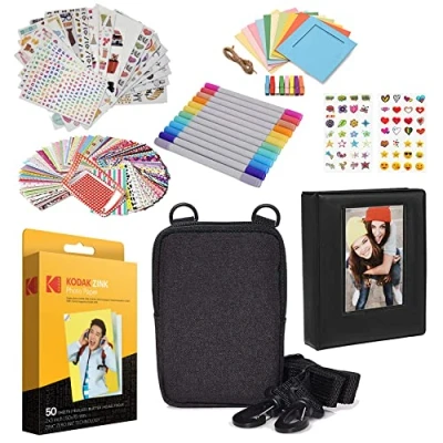 Image of KODAK 2&quot;x3&quot; Premium Zink Photo Paper (50 Pack) Accesory Kit with Album, Case, Stickers, Markers