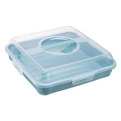 Image of keeeper sandwich, Cake and muffin butler, Polypropylene, Square, Enrico, Nordic Blue (blue)