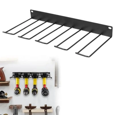 Image of CUNQN Power Tool Organizer Wall Mount Drill Holder for 4 Tools Metal Shelf Heavy Duty Storage Rack Charging Station Garage Home Workshop