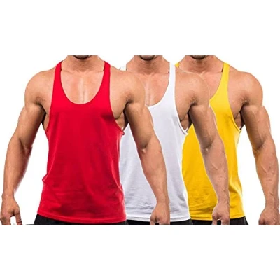 Image of Men&#039;s Vest Tank Top, Y Back Sleeveless Sports T Shirt Athletic Undershirt Muscle Gym Vests Tops for Running Workout Training