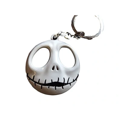 Image of Fat catz copy White Enamel Nightmare Before Christmas Jack Skull Gift Keyring