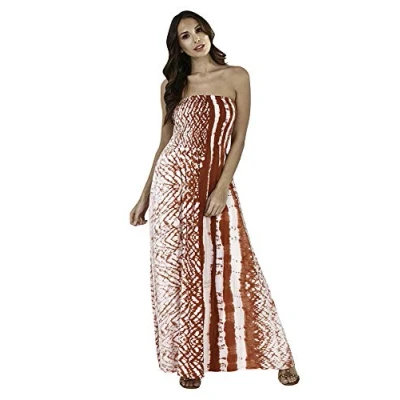 Image of Ladies Pistachio Dress D823 Red Tie Dye M