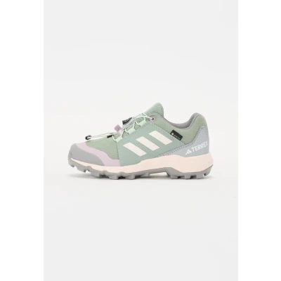 Image of Adidas Terrex GORE TEX Hiking Trainers for kids, Size: 11.5K, Silver green/linen green/preloved fig Textile