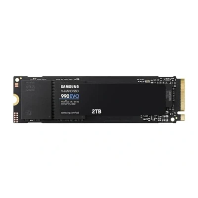 Image of Samsung 990 EVO NVMe M.2 SSD 2 TB, PCIe 4.0 x4 / 5.0 x2, 2.0 (2280), read/write speeds up to 5,000/4,200 MB/s, Internal (Solid State Drive), MZ V9E2T0BW