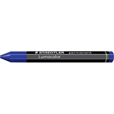 Image of STAEDTLER 236 3 Lumocolor Omnigraph Universal Permanent Marking Crayon Blue (Pack of 12)