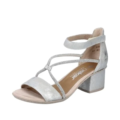 Image of Rieker Women&#039;s 64654 Sandal, Silver, 5 UK