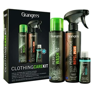 Image of Granger&#039;s Clothing Care Kit Includes Performance Wash 300ml Plus 275ml Active 60ml Takes of all Outdoor and Sports