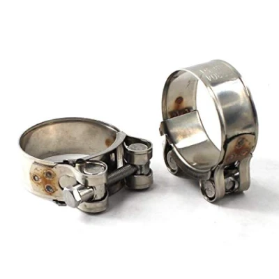 Image of 64 67mm T Bolt Clamp 304 Stainless Steel Pipe Heavy Duty Hose (Pack of 2)