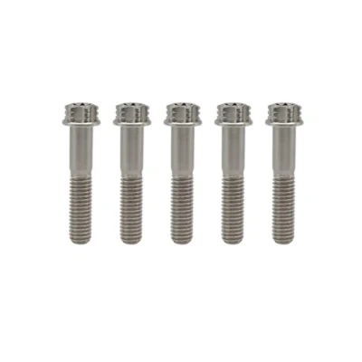Image of RISON Titanium Bolts M6*1.0 * 25 Torx for Motorcycles Hex Head Dual Drive Original Flange Bolt Pack of 5