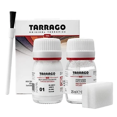 Image of Tarrago Self Shine color Dye 25 ml Shining for Shoes and Accessories Covers Scuffs Wear of Footwear Shoe Care Repair Stain White