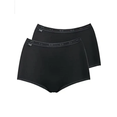 Image of Sloggi Women&#039;s Basic+ Maxi Brief 2 Pack Black, 14