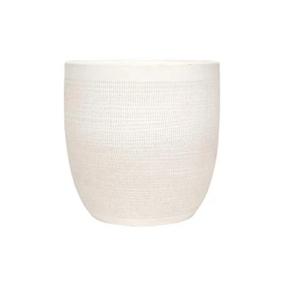 Image of Creative Co op Planter, White, 12 Inch Round