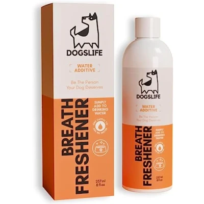 Image of Dog Breath Freshener Stop Bad Breath! Dental Water Additive 237ml Anti Plaque Tartar Mouthwash Natural Oral Care