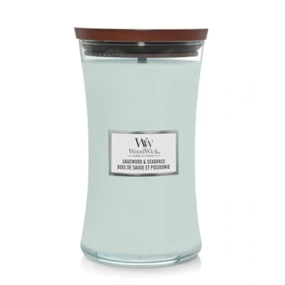 Image of WoodWick Scented Candle Large Sagewood &amp; Seagrass 18 cm / ø 10