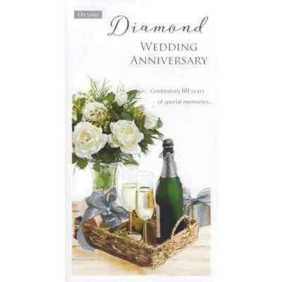 Image of Diamond 60th Wedding Anniversary Greeting Card