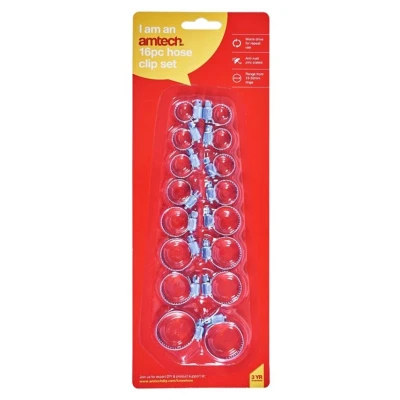 Image of Amtech S4390 16 Piece Hose Clip Set