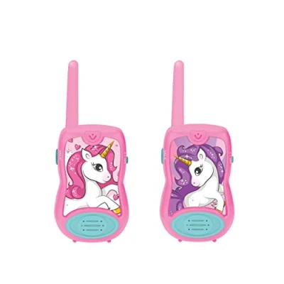 Image of Lexibook Unicorn Walkie talkies, communication game for children Belt clip transport Battery, Pink, TW12UNI