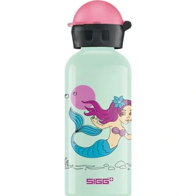 Image of SIGG Aluminium Kids Water Bottle KBT Nixie Leakproof Lightweight BPA Free Climate Neutral Certified Light Green 0.4L