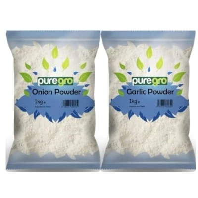 Image of Puregro Garlic &amp; Onion powder 1kg Each Packet Twin Pack Seasoning Combo Gourmet Spice Premium Quality Product by Puregro.