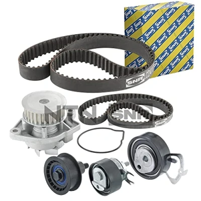 Image of 036109119S, 036109244C, 036121005B, 036121005QX, 036121008KX Water Pump + Timing Belt Kit SNR KDP457.820 20mm VOLKSWAGEN: Polo IV Hatchback