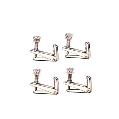 Image of Alnicov 4pcs/set Violin String Tuner Fine Adjusters Replacement Parts for 3/4 4/4 Silver