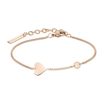 Image of Liebeskind LJ 0511 B 20 Women&#039;s Heart Bracelet Stainless Steel Rose cm