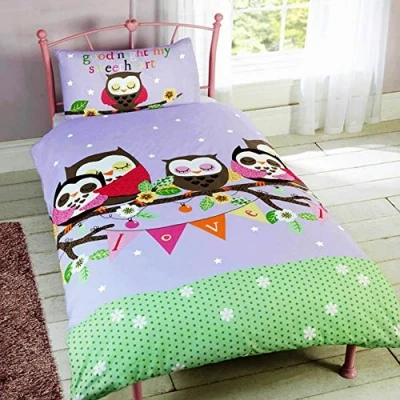 Image of Rapport Home Goodnight Sweetheart Duvet Set, Single, Polyester Cotton, Multi Colour, 200 x 135 1 cm
