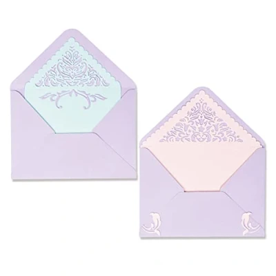 Image of Sizzix Thinlits Die Set 9PK Lace Envelope Liners by Lisa Jones 665890 Chapter 2 2022, Multicolor, One Size