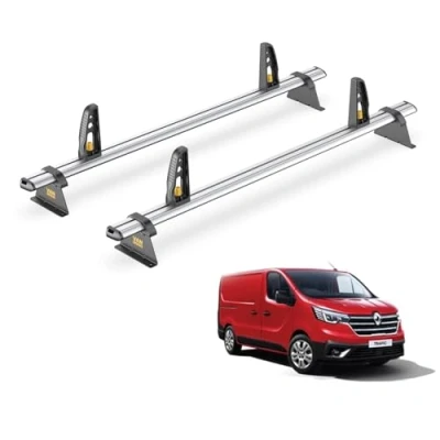 Image of Van Guard Roof Rack for Renault Trafic (2014+) 2 Bars + 4 Load Stops [Only Suitable Standard Models] Ulti Bar VG315