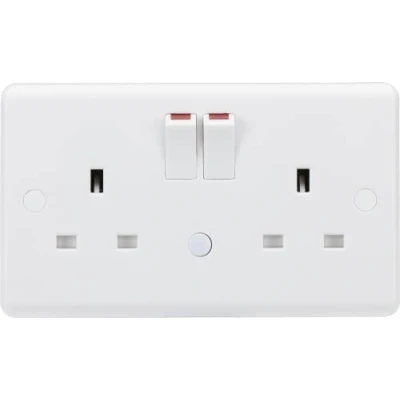 Image of KnightsBridge 13A 2G DP switched socket with night light function