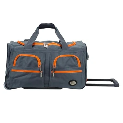 Image of Rockland Melbourne Hardside Expandable Spinner Wheel Luggage, Charcoal, 22&quot;, Luggage