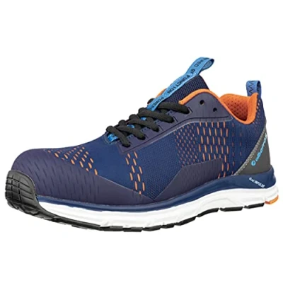 Image of ALBATROS Shoe, AER55 Impulse, Black, Blue, Size 8 UK, Low Cut, Textile, Padded Sole, Fibreglass Toecap, SB E SRA Safety Category