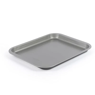 Image of Salter Essentials 35 cm Baking Tray Non Stick Coating, Rectangular Oven Sheet, Dishwasher Safe, Easy to Clean, Made in The UK, Durable Chip/Cookie Tray, Lightweight, PFOA Free, BW13666