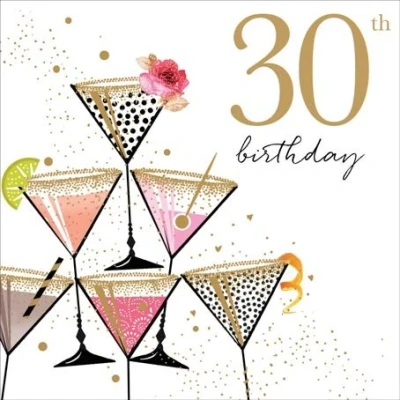 Image of Portfolio, Sara Miller London Jaz and BAZ Birthday Card 30th