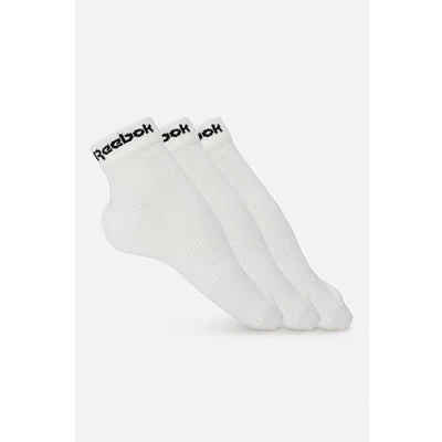 Image of Reebok UNISEX Active Core 3 Pairs CREW SOCKS, white, S