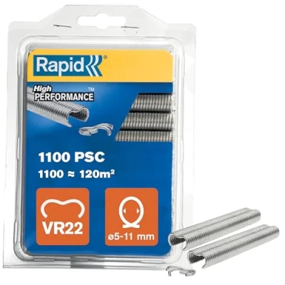 Image of Rapid VR22 Galvanized Fence Hogrings, Suitable for 5 11 mm Netting Wire, Ideal Securing Cages and Fencing, 1100 Pieces, Blister (40108806)