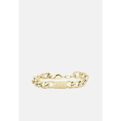 Image of Armani Exchange Chain Bracelet goldcoloured, Men&#039;s, Size: One Size, Gold coloured