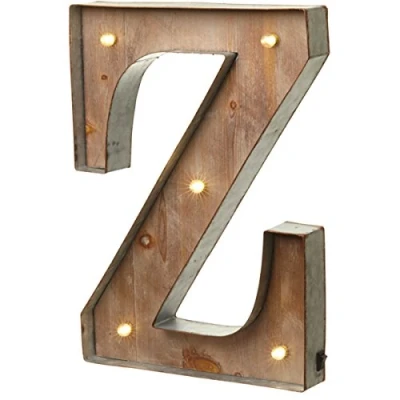 Image of Vintage Illuminated Carnival Lights A Z Choice of Alphabet Letters (Letter Z)